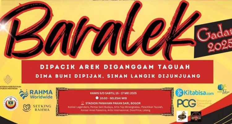 Poster pelaksanaan Baralek Gadang Ikatan Keluarga Minang Kabupaten Bogor. (urangminang.id/IKM Bogor)