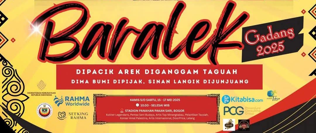 Poster pelaksanaan Baralek Gadang Ikatan Keluarga Minang Kabupaten Bogor. (urangminang.id/IKM Bogor)