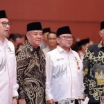 Gubernur Provinsi Sumatera Barat (Sumbar), H. Mahyeldi Ansharullah, menghadiri acara Pengukuhan Pengurus Dewan Pimpinan Daerah (DPD) Gerakan Ekonomi dan Budaya Minangkabau (GEBU MINANG) Provinsi Sumatera Selatan (Sumsel), pada hari Kamis malam, tanggal 17 April 2025. (urangminang.id/diskominfo sumsel)