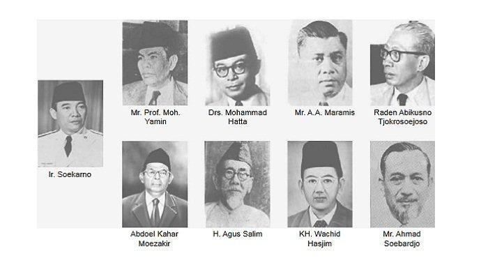 Kolase foto Anggota Panitia Sembilan yang mempelopori lahirnya Pancasila. (foto : ist)