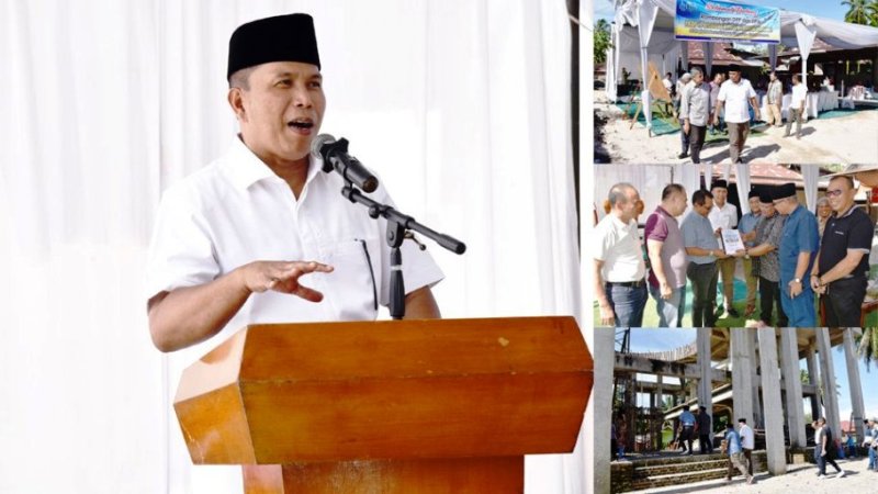 Wakil Wali Kota Pariaman, Mulyadi, meninjau pembangunan Masjid Maimunah yang berada di Dusun Lapai, Desa Cimparuh, pada hari Selasa, tanggal 13 Mei 2025. (URANGMINANG.ID/PARIAMANKOTA.GO.ID)